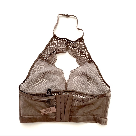 2/$32 Small VS Very Sexy Fishnet Halter Cutout Bra - Picture 6 of 11